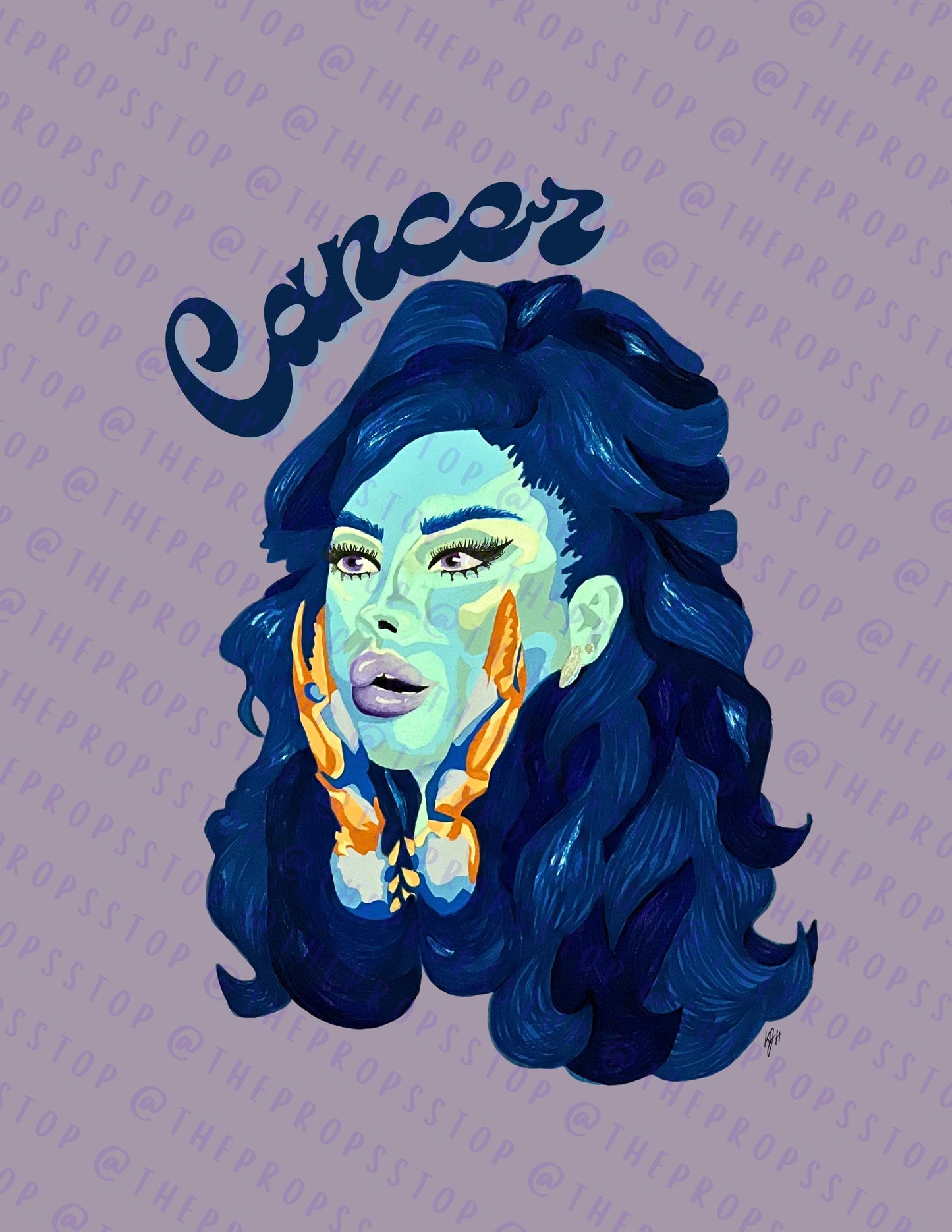 Cancer- The Crab Original Art Digital Download